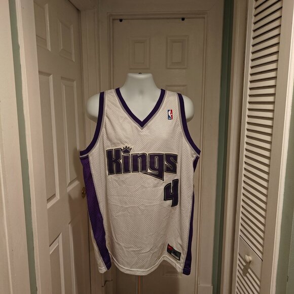 Vintage Nike Sacramento Kings Chris Webber Jersey #4 Men's XL NBA White Purple - Picture 3 of 14